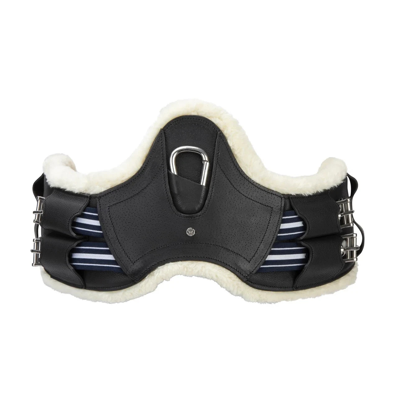 Picture of ShiresVelociti Lusso Elite Dressage Girth, Black / Havana, 20" - 28"