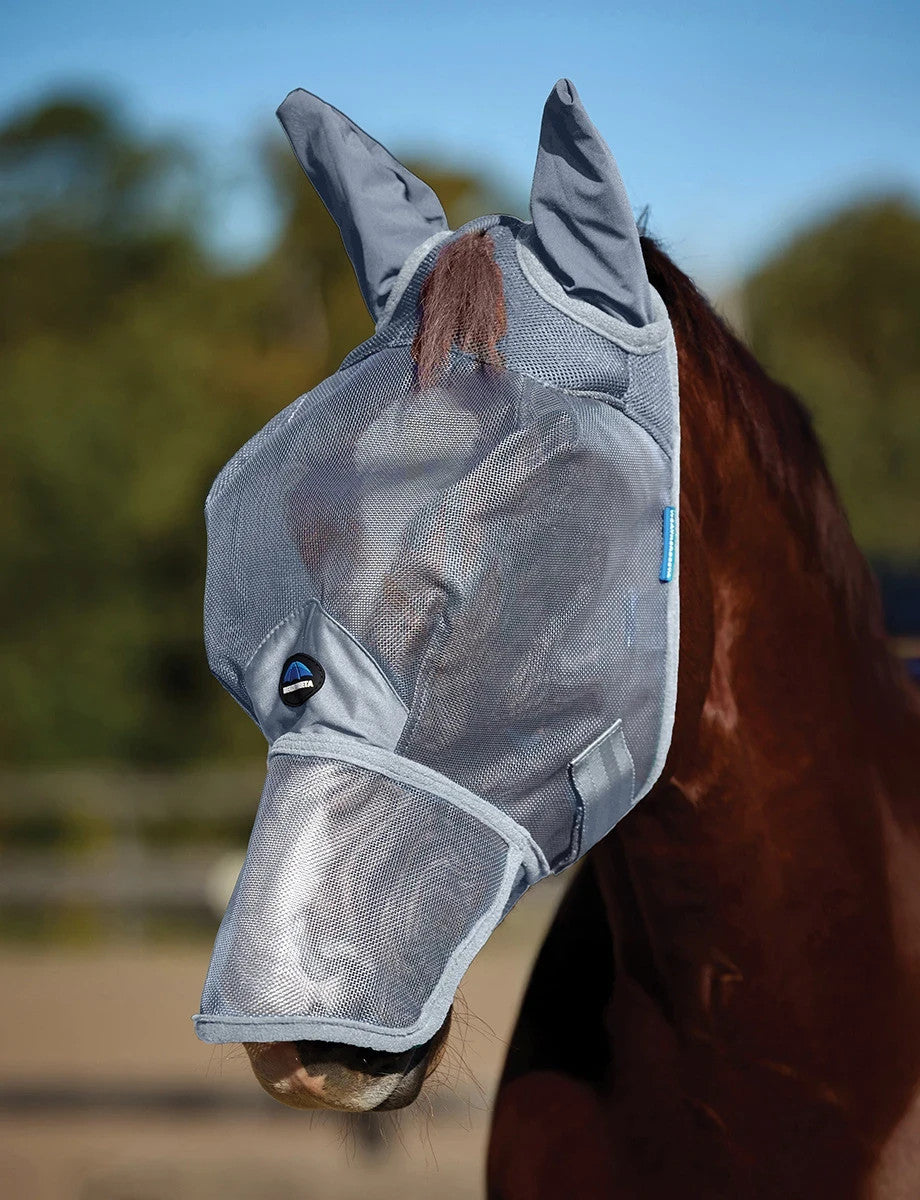 Picture of WeatherBeeta ComFiTec Durable Mesh Fly Mask With Ears & Nose, 2 Colours.