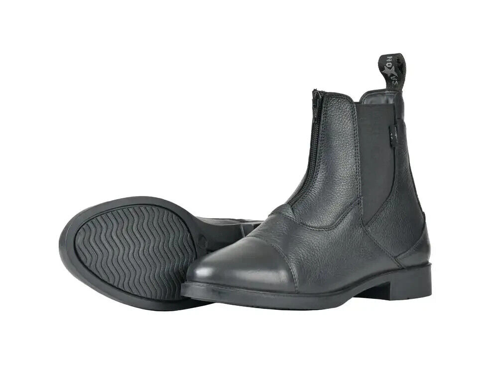 Picture of SAXON Allyn Zip Paddock Jodhpur Boots, Adult/Child Sizes, Black, Brown