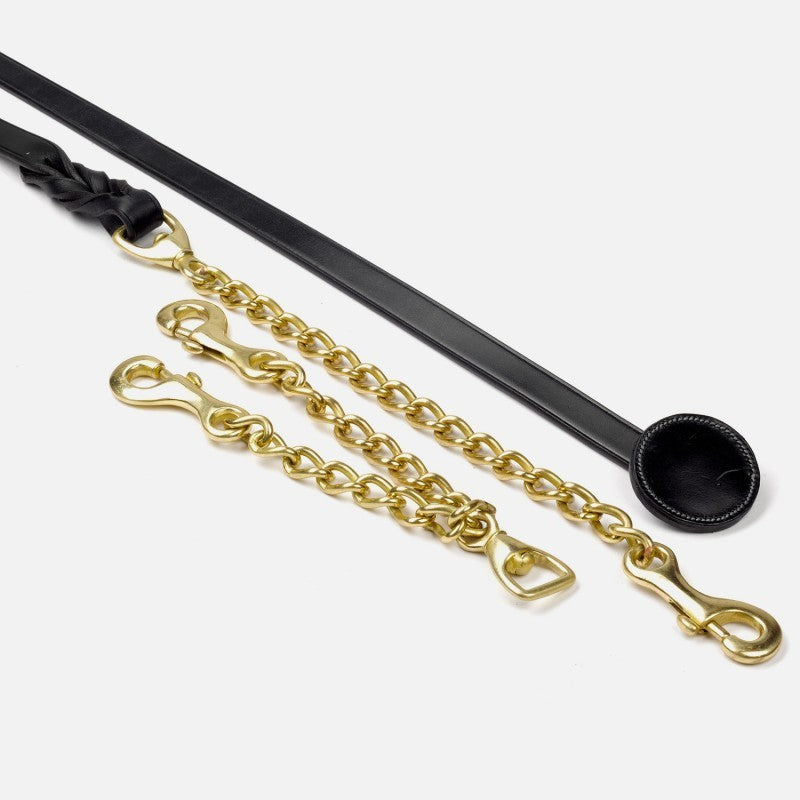 Picture of Whitaker Leather Show Lead  And Chain,  Black, Havana, Oak Brown