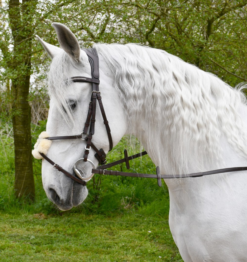 Picture of Rhinegold Anatomical Mexican Bridle,  Black,  Havana, 4 Sizes