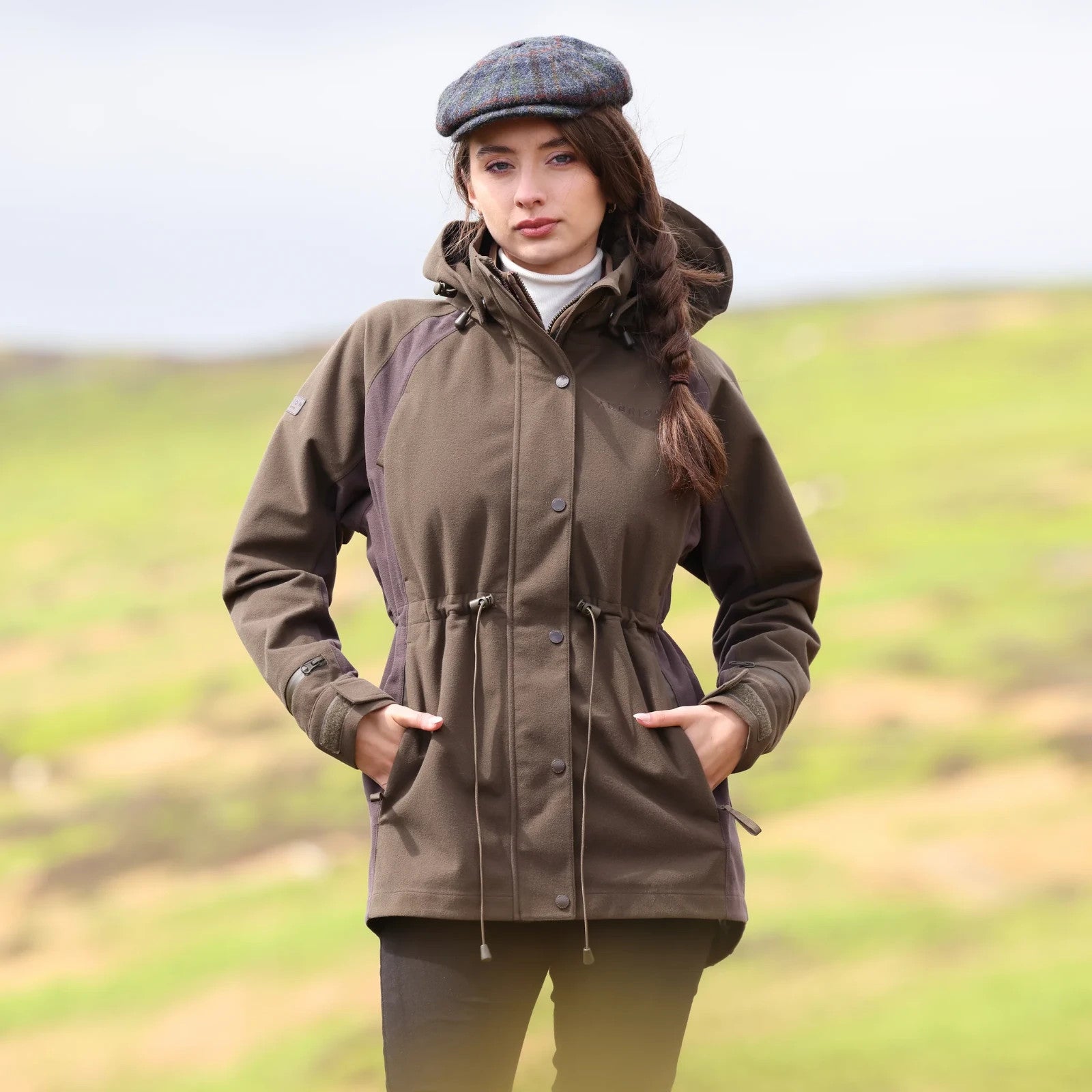 Picture of Shires Aubrion Heritage Full Zip Jacket / Coat - Unisex, Waterproof, Detach Hood