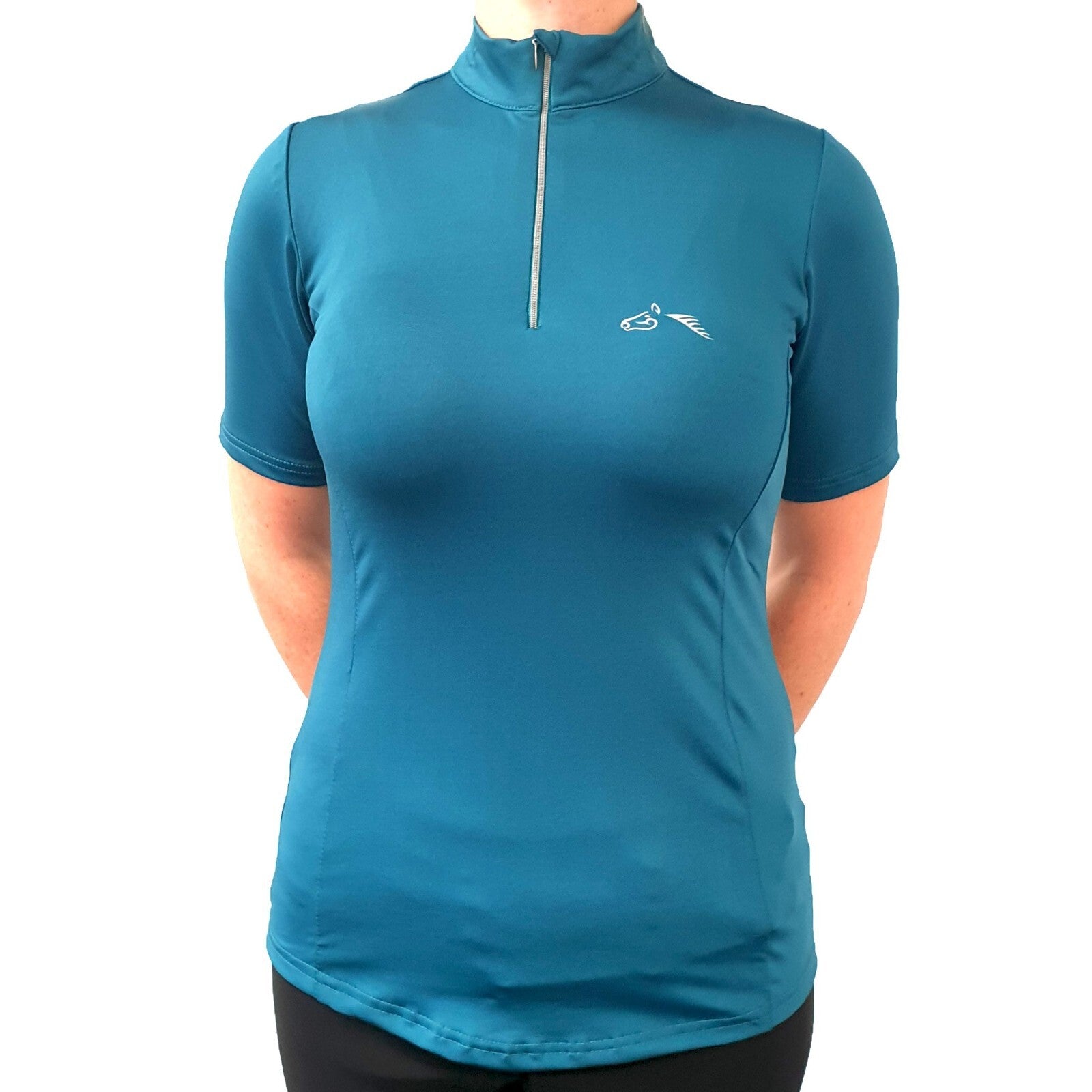 Picture of GALLOP Ladies Short Sleeve Zipped Neck Base-Layer, Womens, 6 Colours.