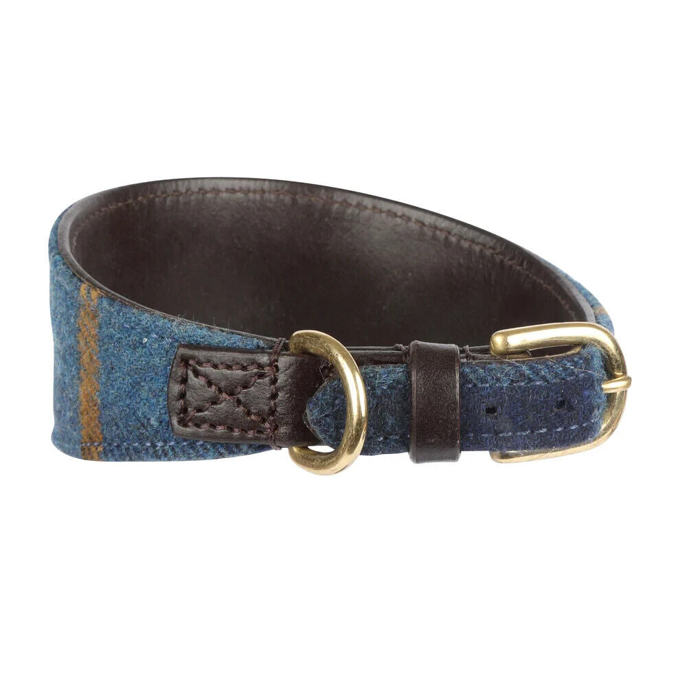 Picture of Digby & Fox Tweed Greyhound Dog Collar, Leather Lined,  4 Sizes, 2 Colours