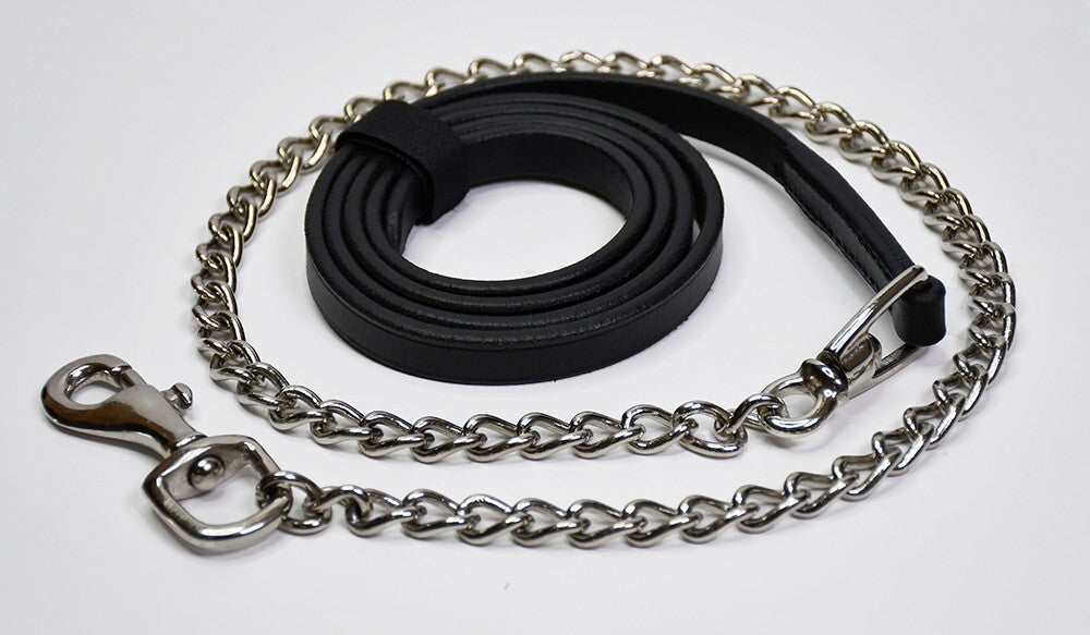 Picture of Rhinegold Leather Lead And Chain,  Black or Havana