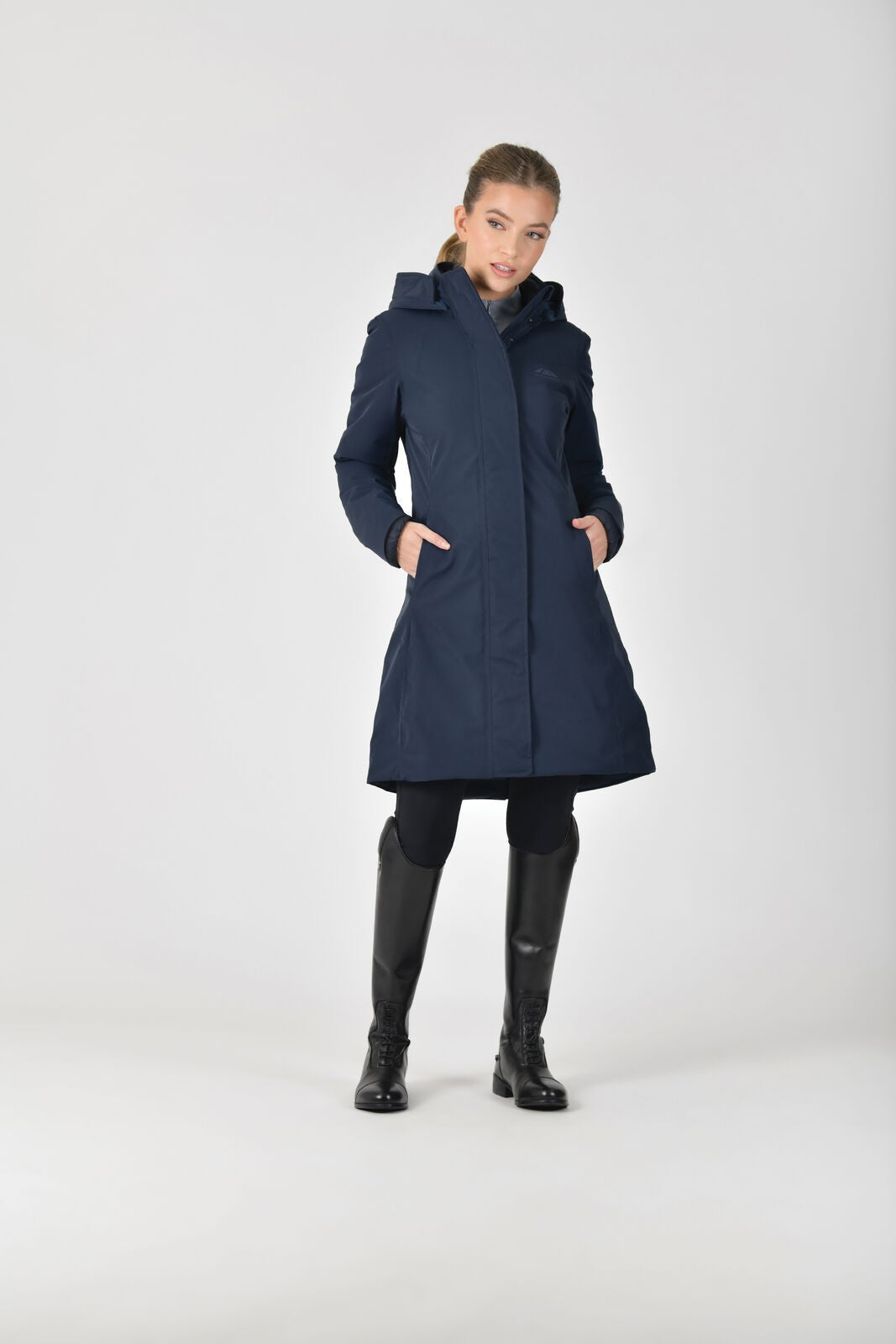 Picture of WEATHERBEETA ALL PURPOSE WATERPROOF LONGLINE EQUESTRIAN JACKET, COAT DETACH HOOD