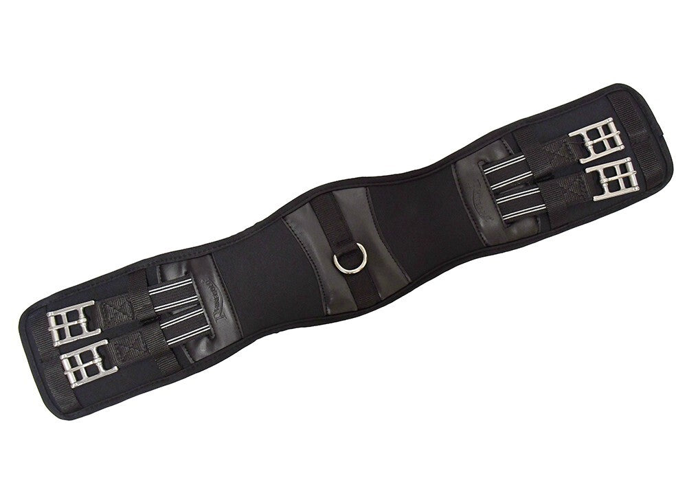 Picture of Rhinegold Shaped Memory Foam Dressage Girth, Elasticated Ends, Black