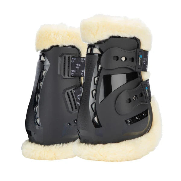Picture of Shires ARMA Carbon Pro Fetlock Boots,  Black / Brown ,  Cob/Full.