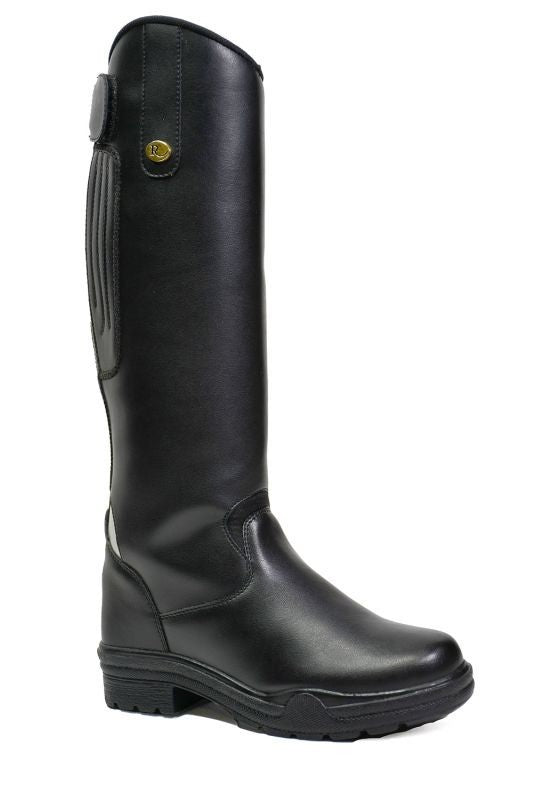 Picture of Rhinegold Junior Nebraska Synthetic Long Riding Boots, Black,