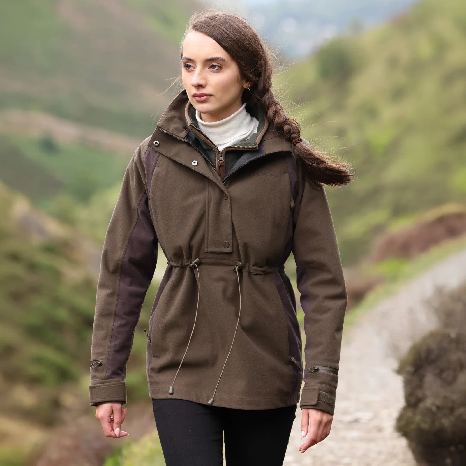 Picture of Shires Aubrion Heritage  Quarter Zip Jacket - Unisex, Waterproof, Detach Hood