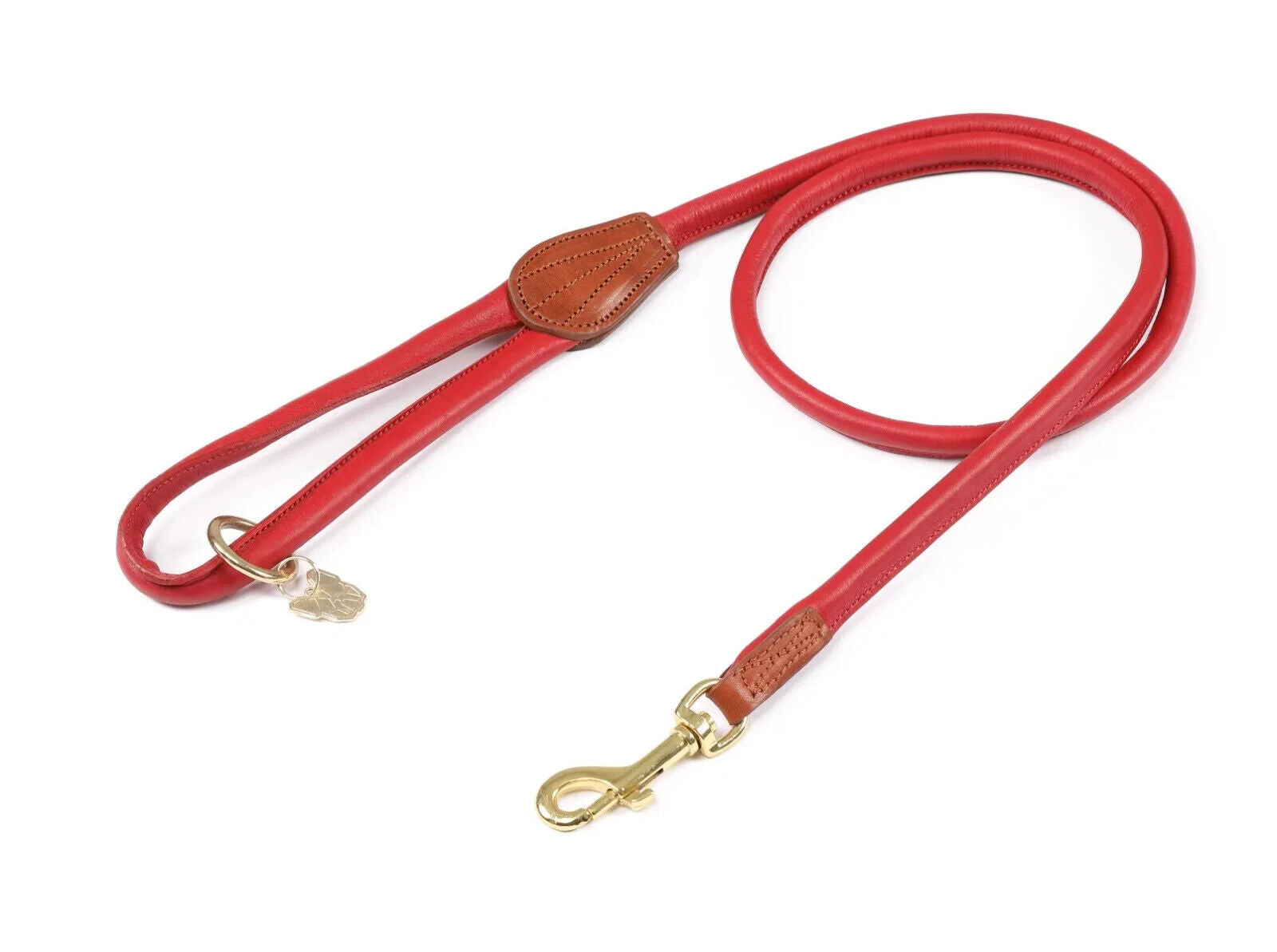 Picture of Digby and Fox Rolled Leather Dog Lead   in   Various Colours