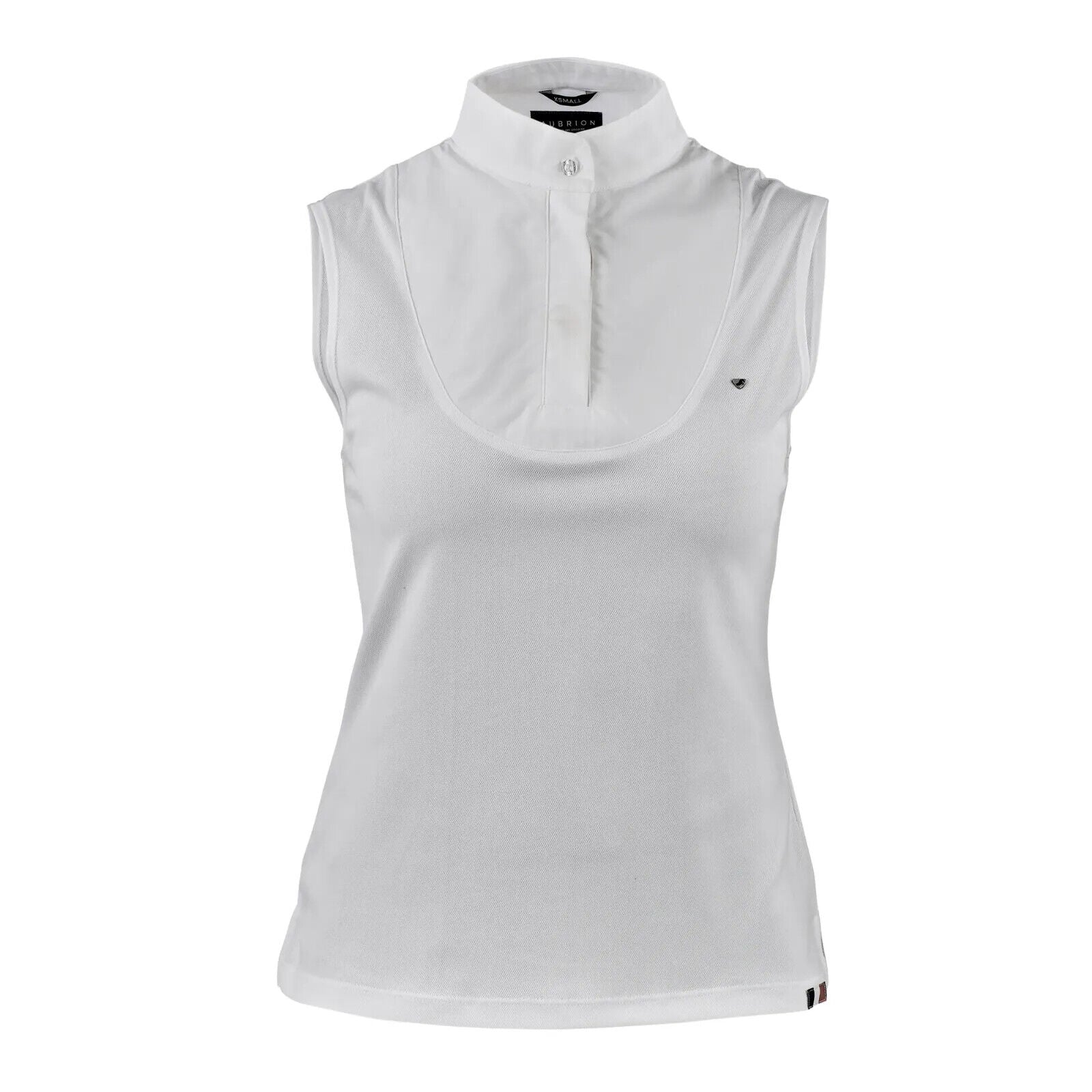 Picture of Shires Aubrion Ladies Sleeveless Stock Shirt, Womens, White, XXS - XXL