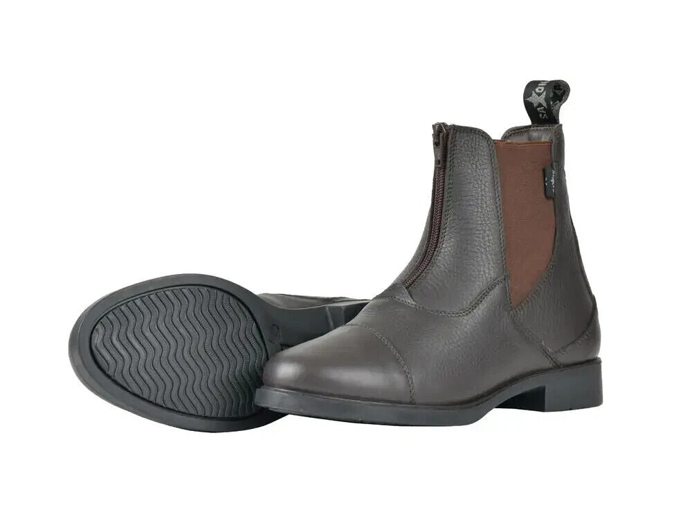 Picture of SAXON Allyn Zip Paddock Jodhpur Boots, Adult/Child Sizes, Black, Brown