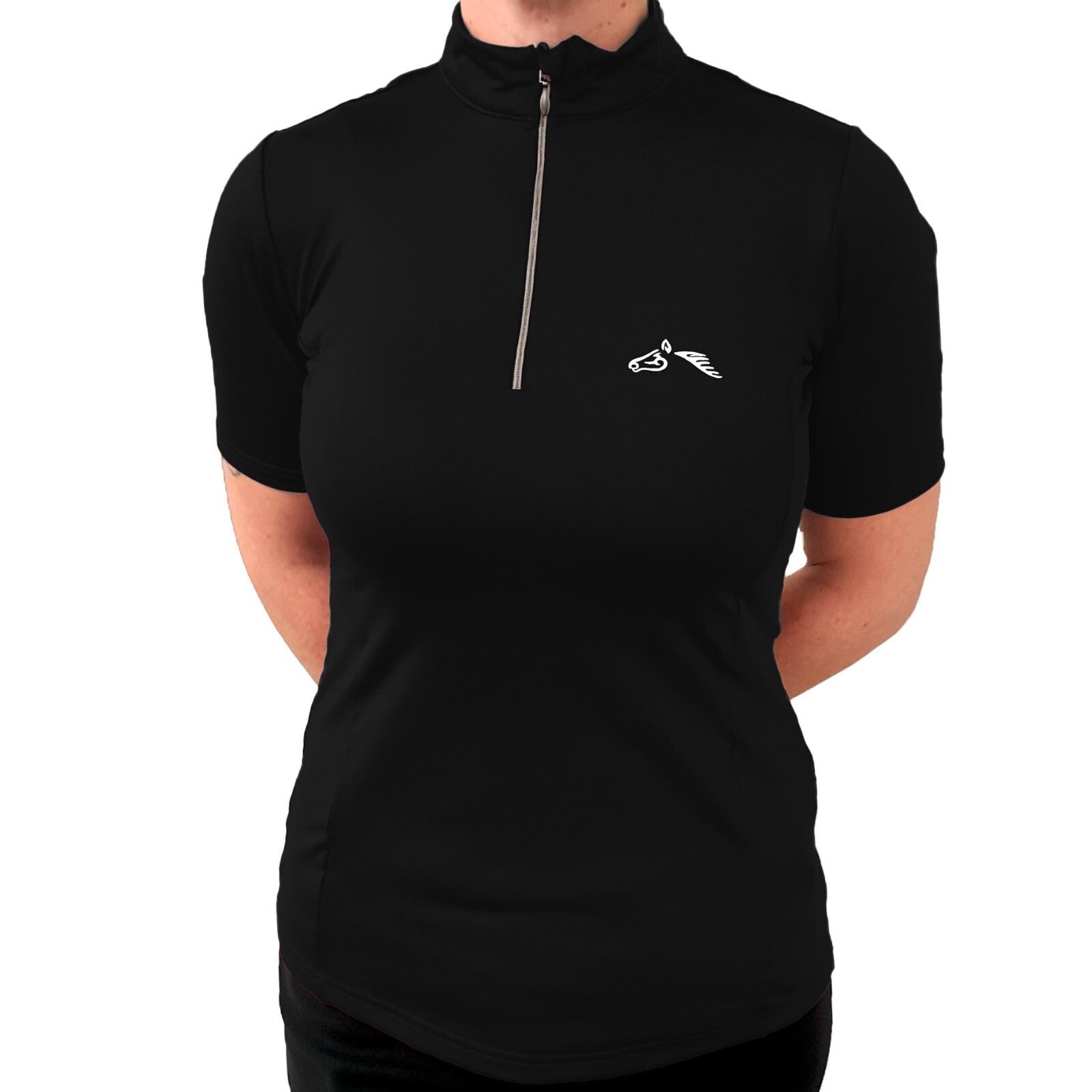Picture of GALLOP Ladies Short Sleeve Zipped Neck Base-Layer, Womens, 6 Colours.
