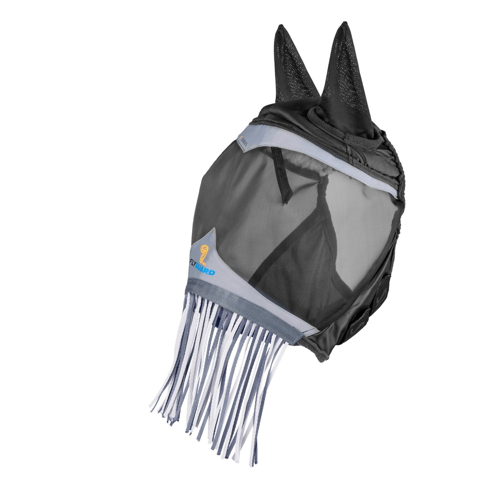 Picture of Shires FlyGuard Pro Fine Mesh Fly Mask with Ears & Nose Fringe, UV, 2 Colours