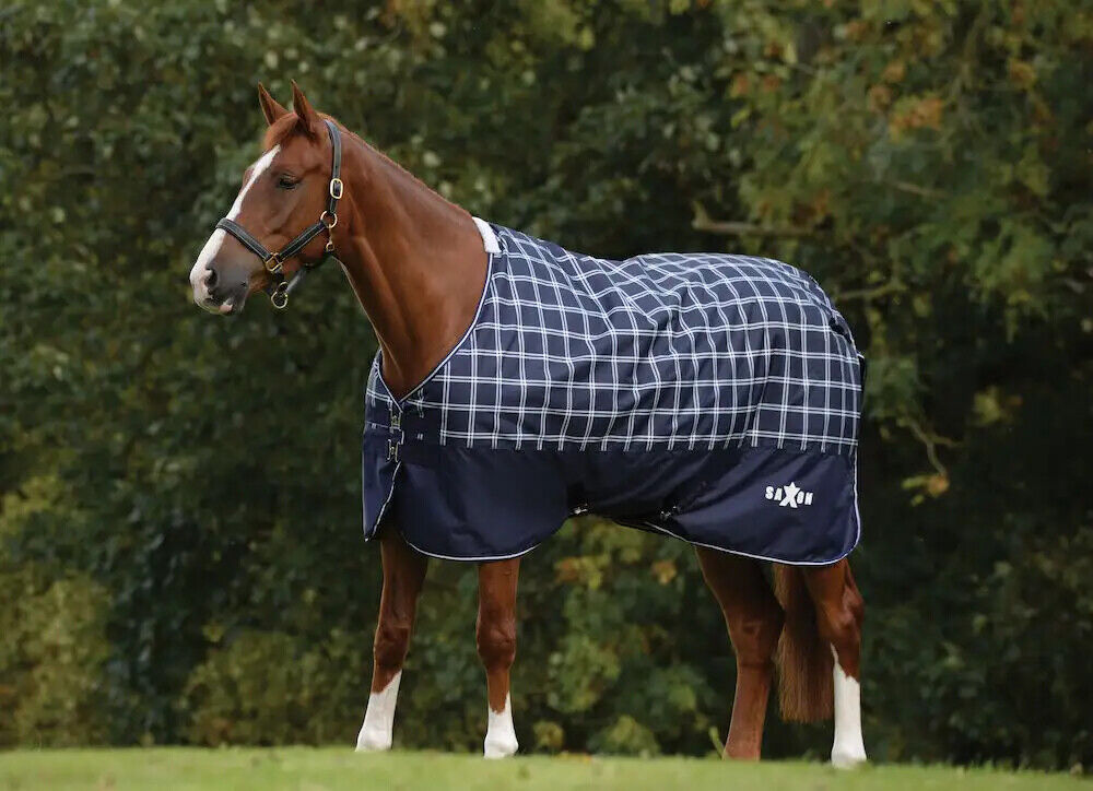 Picture of Saxon Defiant Lite 0g Horse Turnout Rug, Standard Neck, Lightweight, 2 Colours.