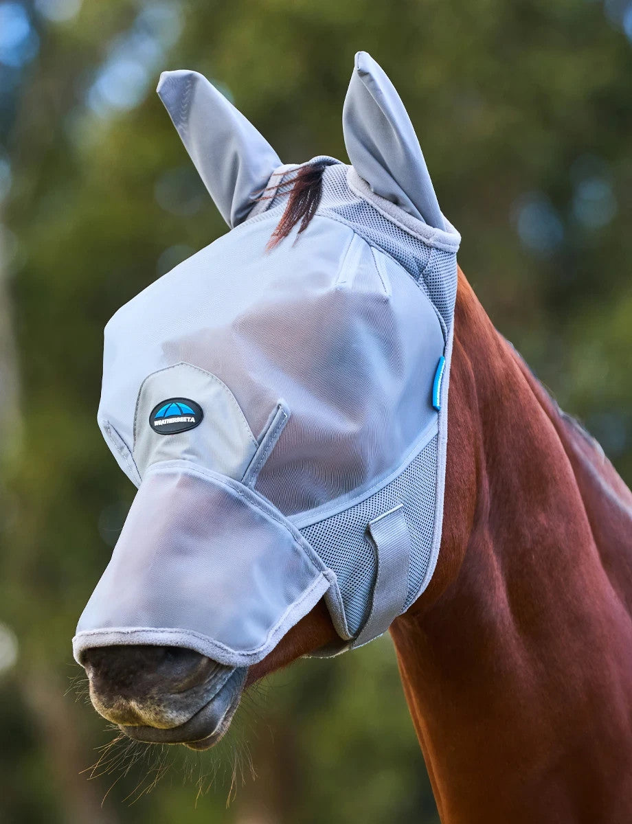 Picture of WeatherBeeta ComFiTec Fine Mesh Fly Mask With Ears & Nose, 2 Colours, UV Protect