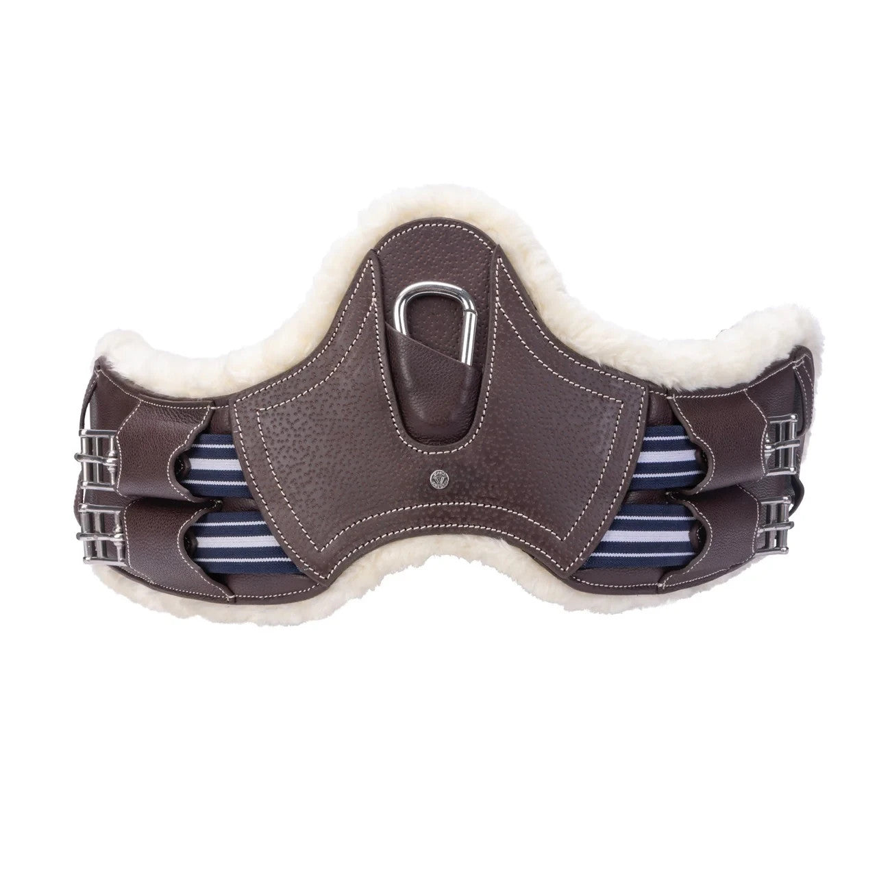 Picture of ShiresVelociti Lusso Elite Dressage Girth, Black / Havana, 20" - 28"