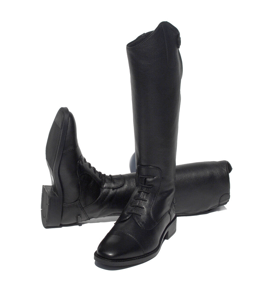 Picture of Rhinegold Elite Luxus Long Leather Riding Boots, Childs, Black, Size UK C13-UK 5