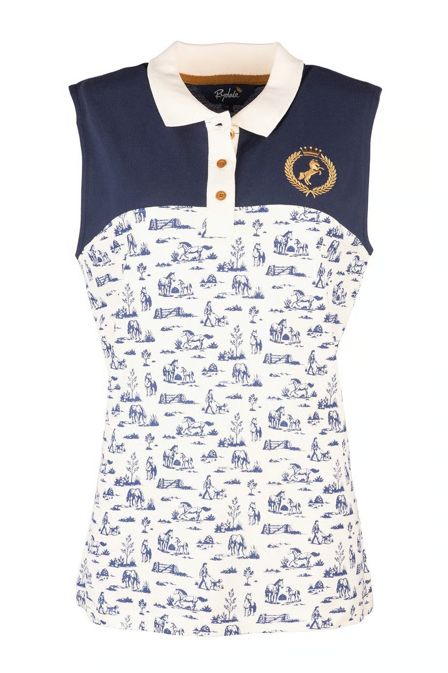 Picture of Rydale Ladies Sleeveless Equestrian Polo Shirt ,  4 Colour Options