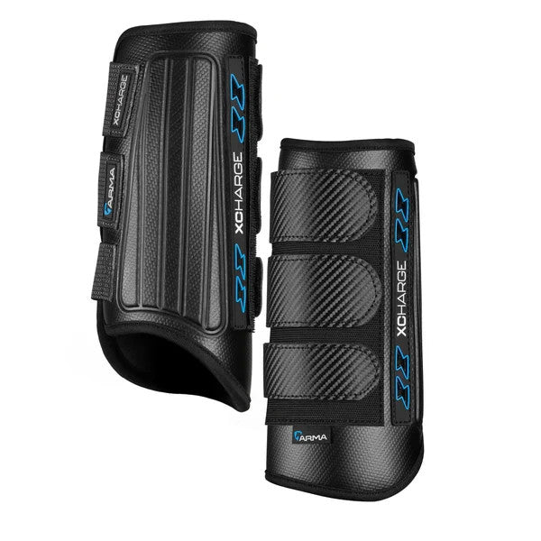 Picture of Shires ARMA Carbon XC Boots - Front,  Black ,  Cob/Full.