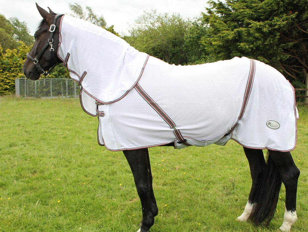 Picture of Rhinegold Kenya Mesh Fly Horse Rug, With Detachable Neck & Belly Guard.