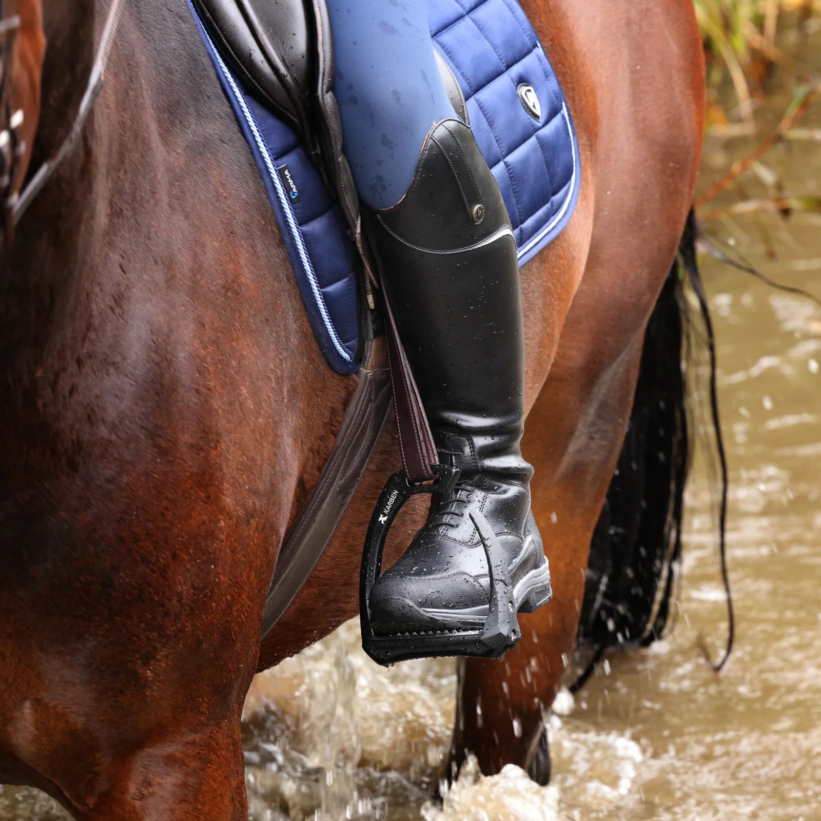 Picture of Shires Moretta Azzurra XGRIP Long Riding Boots, Synthetic, Black, 3 Widths.