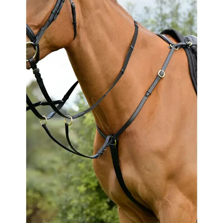 Picture of Kincade Classic 3 Point Breastplate With Running Martingale, Black or Havana