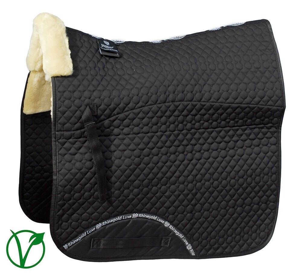 Picture of Rhinegold Luxe Fur Dressage Saddle Cloth,  5 Colour Options | Pony, Cob, Full