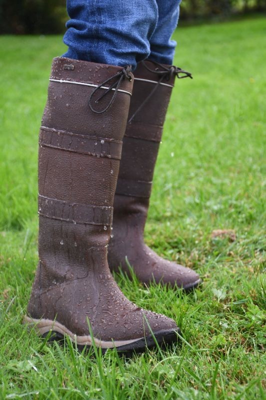 Picture of Rhinegold Elite Harlem Waterproof Country Boots,  Brown Std or Wide Calf