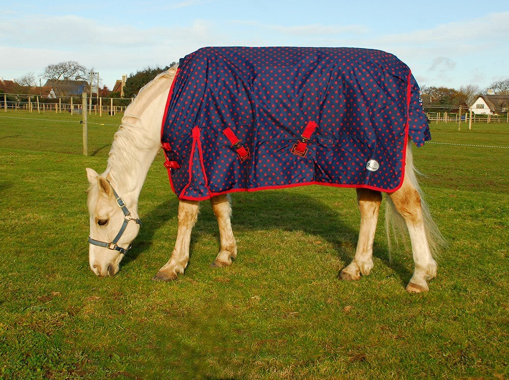 Picture of Rhinegold Bolivia 0g Horse Turnout Rugs, Star & Dottie Lightweight,  Std Neck