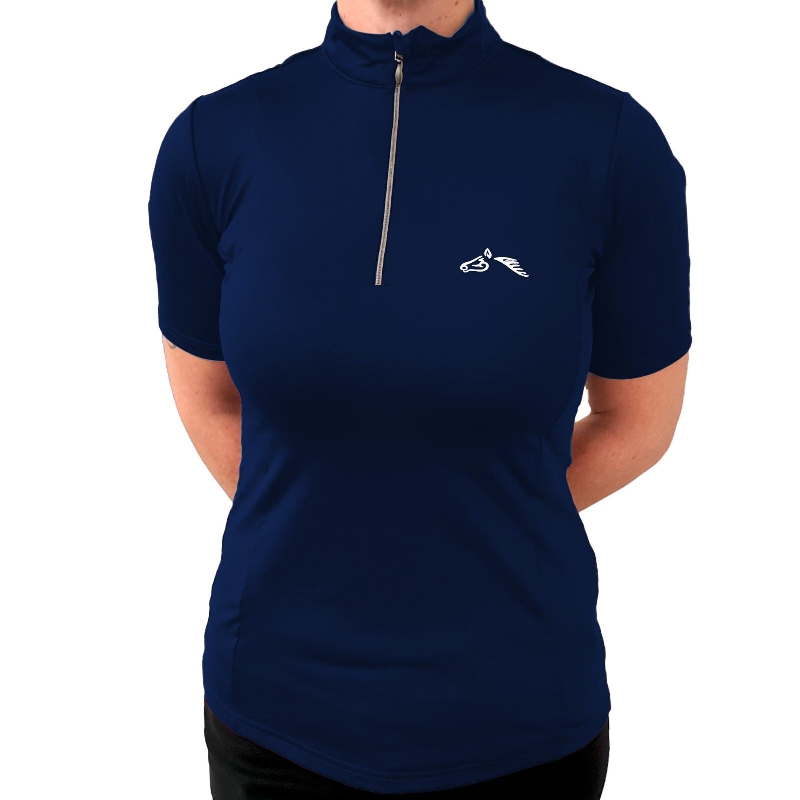 Picture of GALLOP Ladies Short Sleeve Zipped Neck Base-Layer, Womens, 6 Colours.