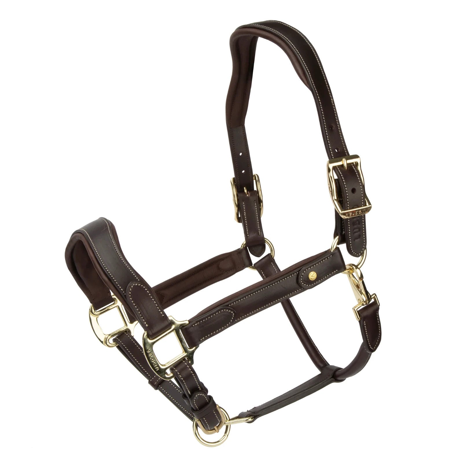 Picture of Shires Velociti Lusso Lorca Leather Headcollar,  Black or Havana, 4 Sizes
