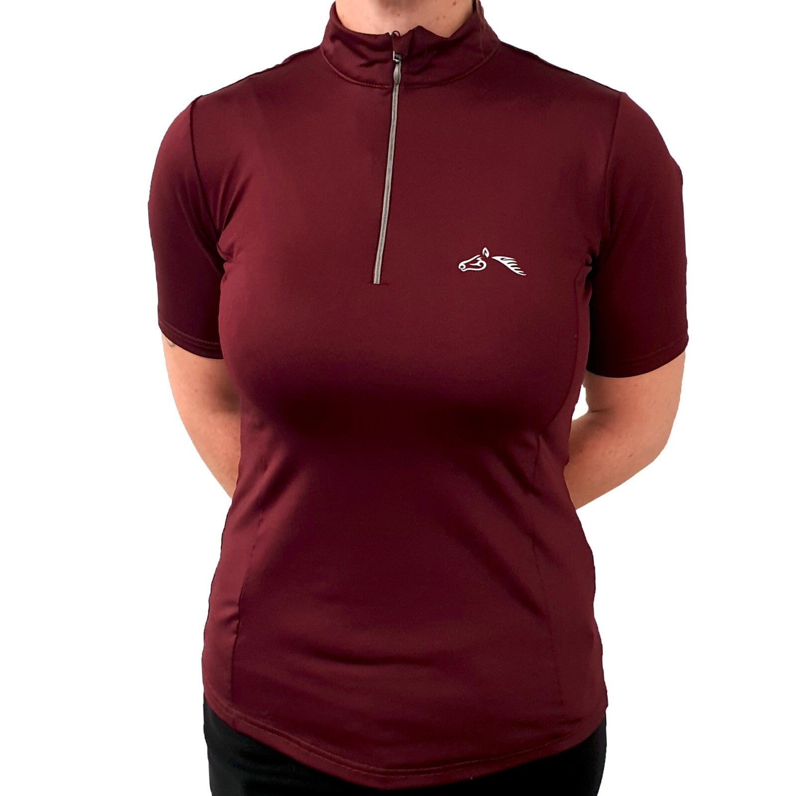Picture of GALLOP Ladies Short Sleeve Zipped Neck Base-Layer, Womens, 6 Colours.