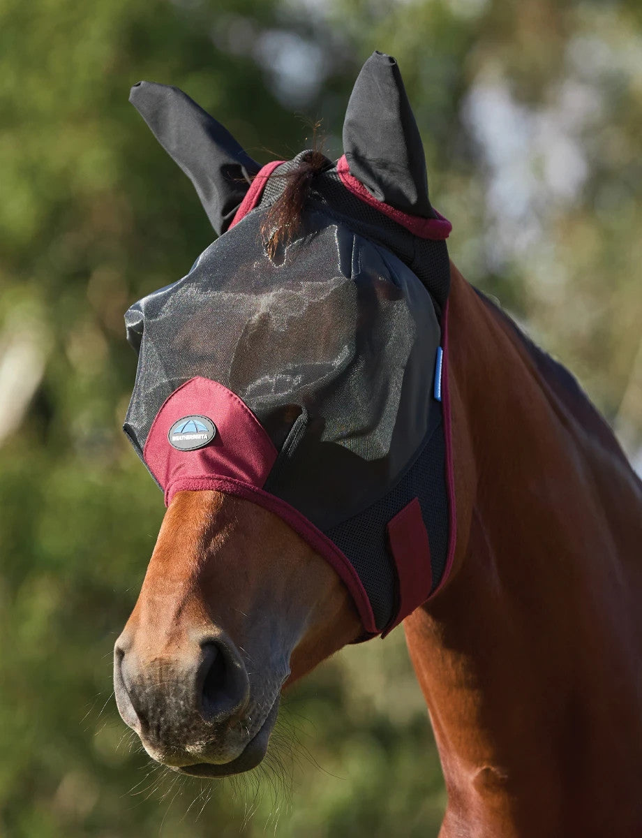 Picture of WeatherBeeta ComFiTec Fine Mesh Fly Mask With Ears, 2 Colours, UV Protection