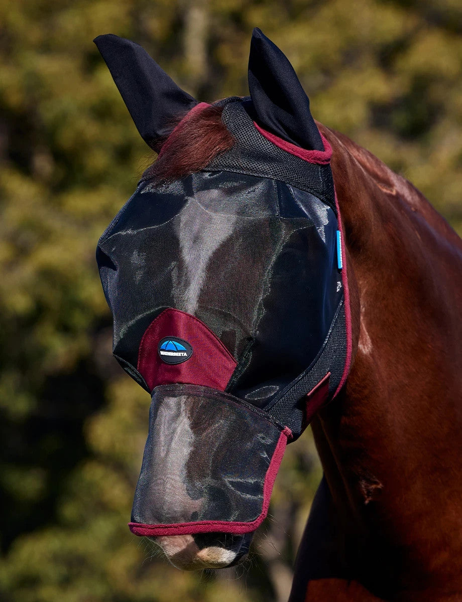 Picture of WeatherBeeta ComFiTec Fine Mesh Fly Mask With Ears & Nose, 2 Colours, UV Protect