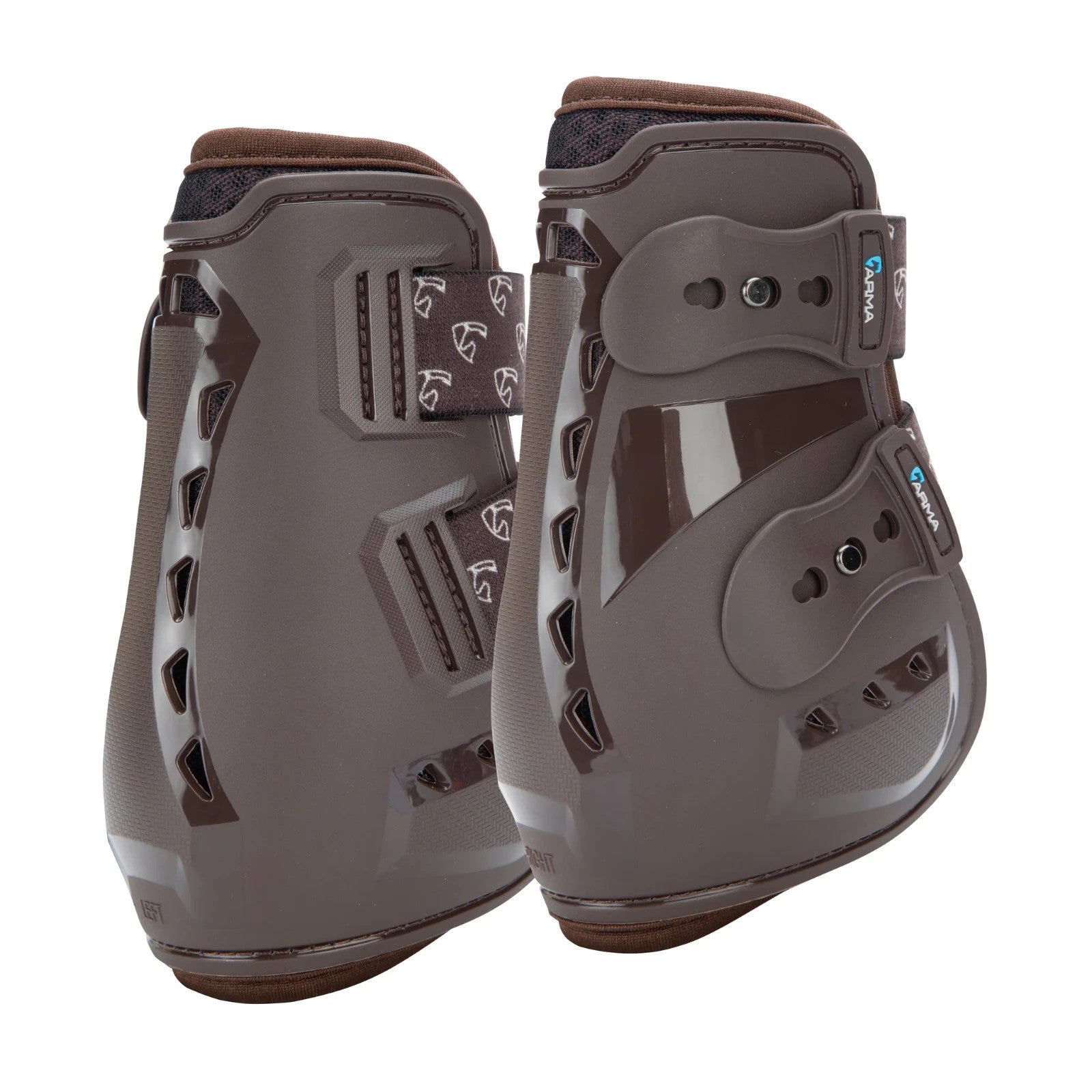Picture of ShiresARMA Carbon Pro Fetlock Boots,  Black / Brown ,  Cob/Full.