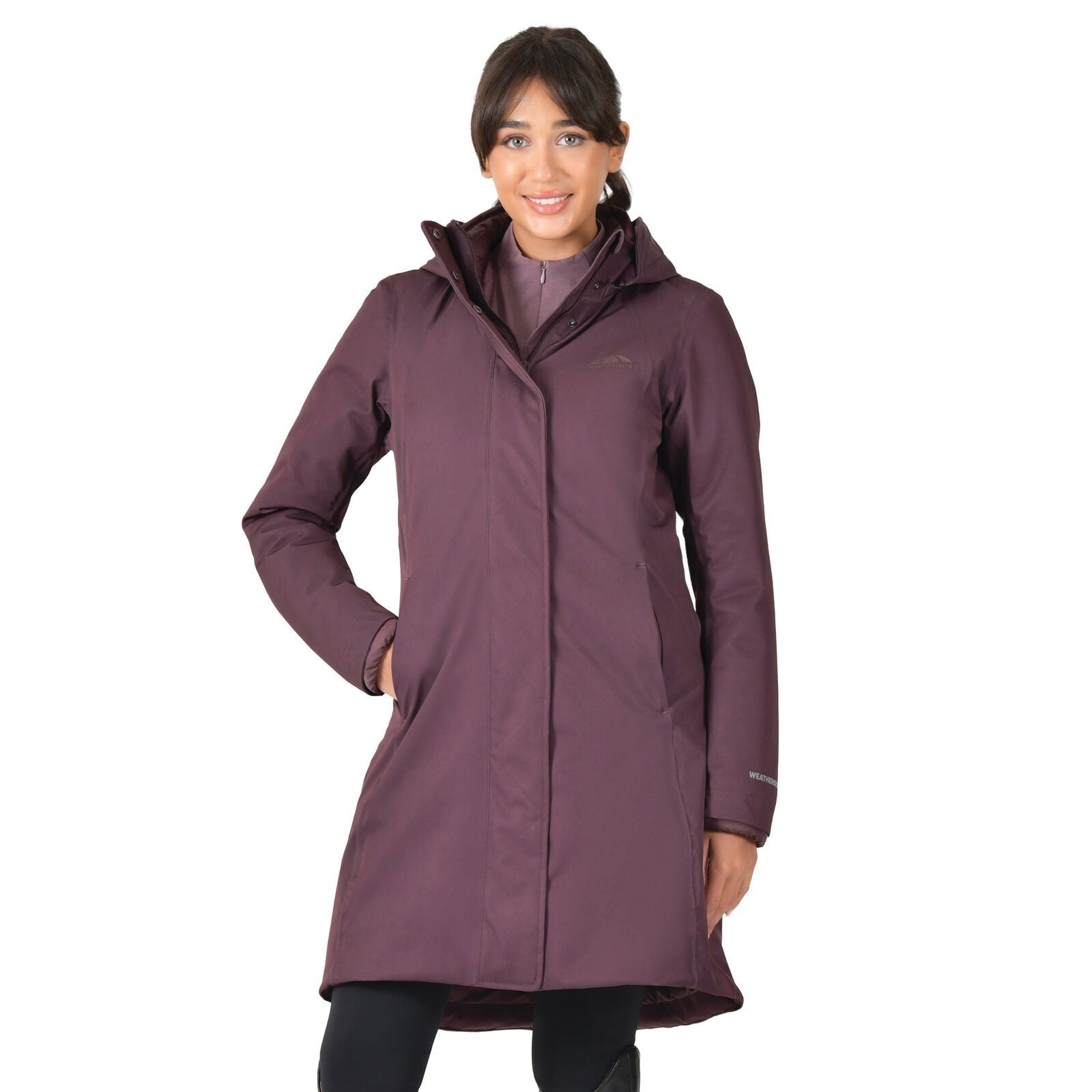 Picture of WEATHERBEETA ALL PURPOSE WATERPROOF LONGLINE EQUESTRIAN JACKET, COAT DETACH HOOD