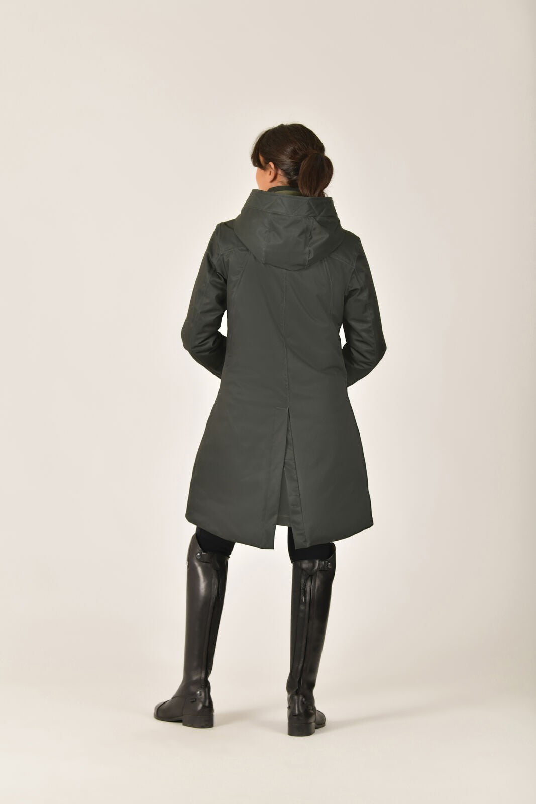 Picture of WEATHERBEETA ALL PURPOSE WATERPROOF LONGLINE EQUESTRIAN JACKET, COAT DETACH HOOD