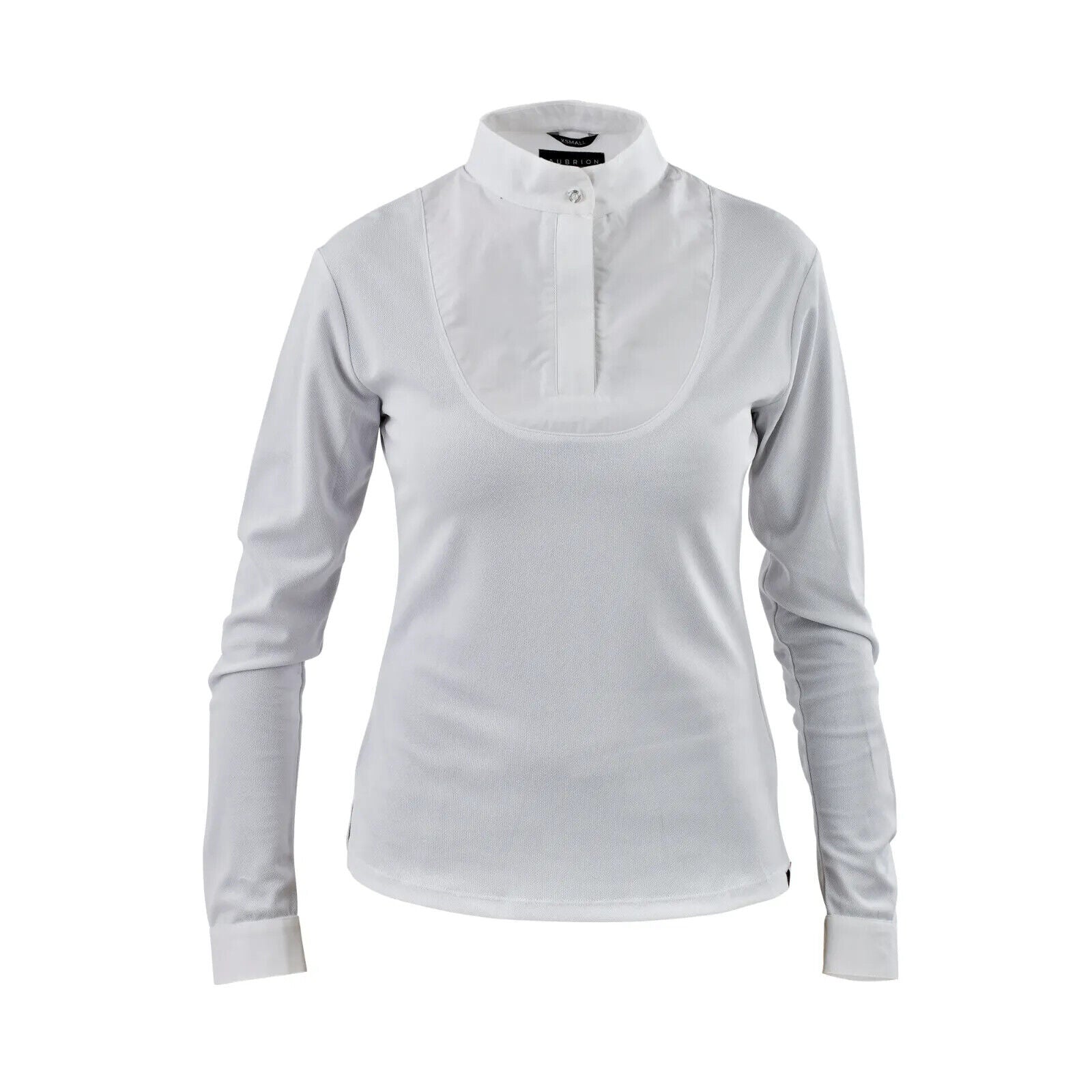 Picture of Shires Aubrion Ladies Long Sleeve Stock Shirt, Womens, White, XXS - XXL