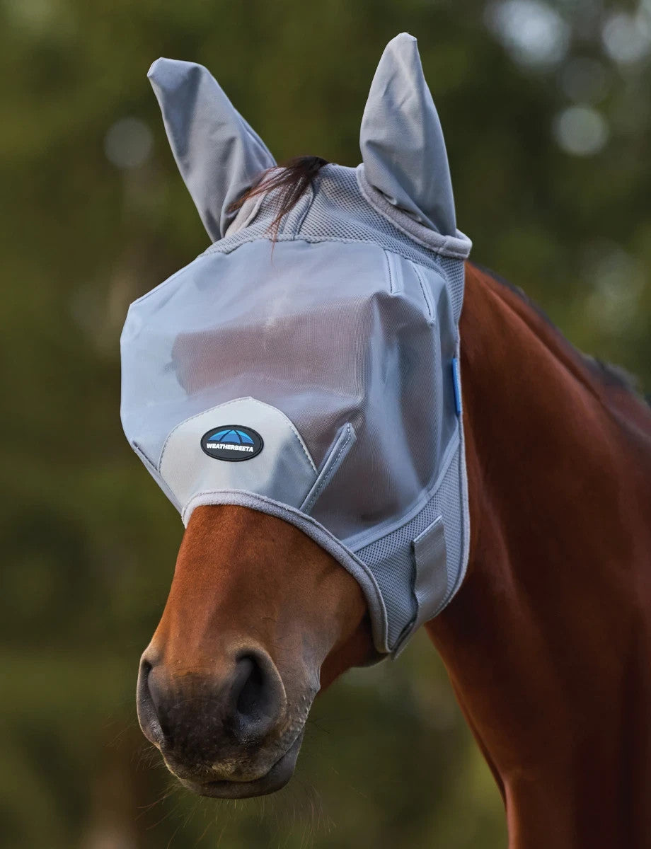 Picture of WeatherBeeta ComFiTec Fine Mesh Fly Mask With Ears, 2 Colours, UV Protection
