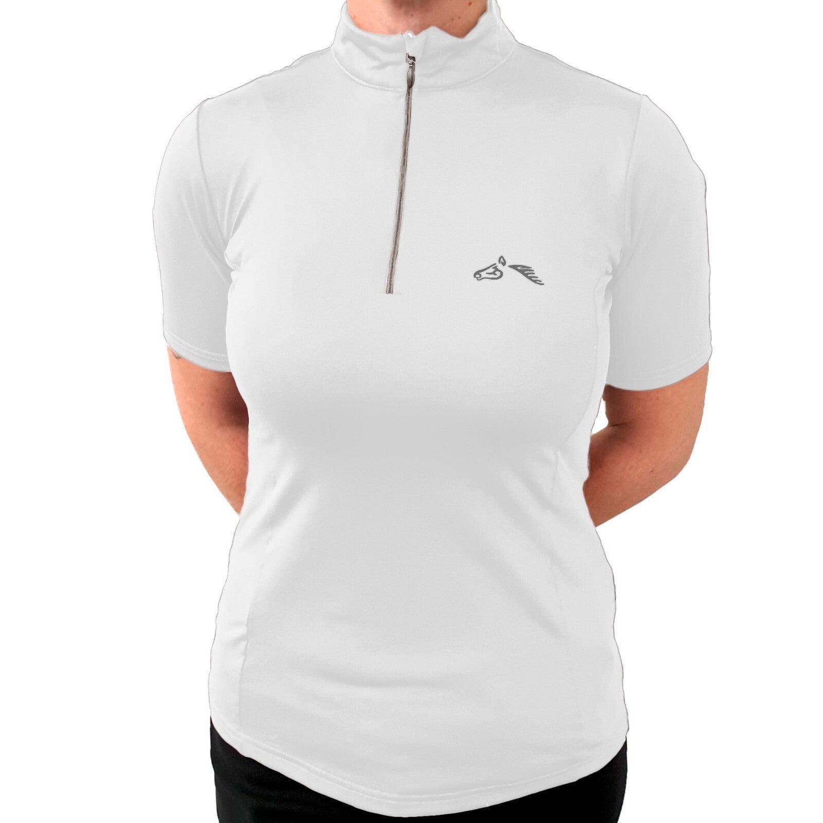 Picture of GALLOP Ladies Short Sleeve Zipped Neck Base-Layer, Womens, 6 Colours.