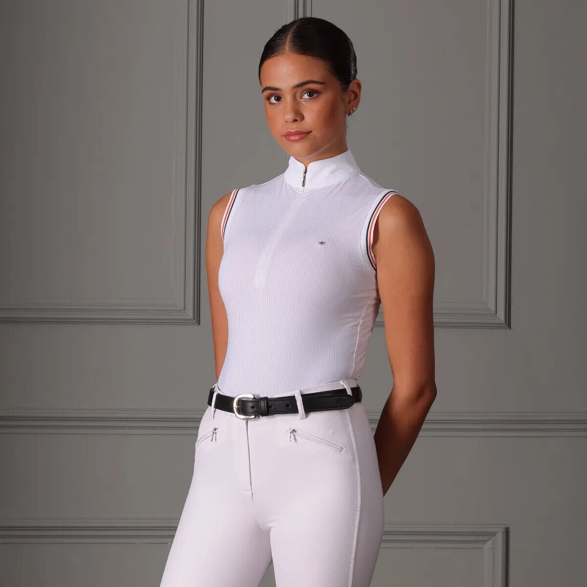 Picture of Shires Aubrion Ladies Arcaster Sleeveless Show Shirt, Womens, 3 Colours,XXS-XXXL