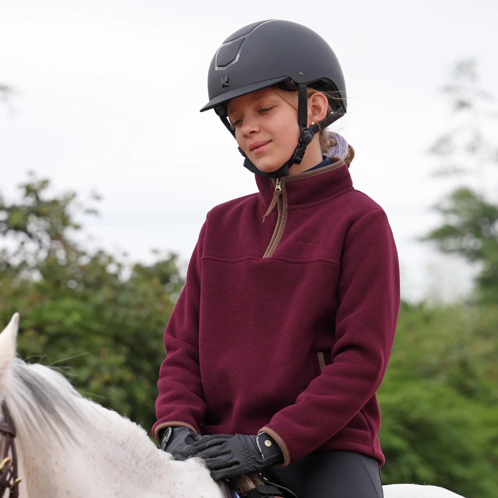 Picture of Shires Aubrion Core Half Zip Fleece - Young Rider, Age 7-14, 4 Colours