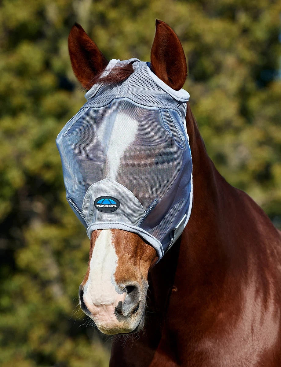 Picture of WeatherBeeta ComFiTec Durable Mesh Fly Mask, 2 Colours, UV Protection