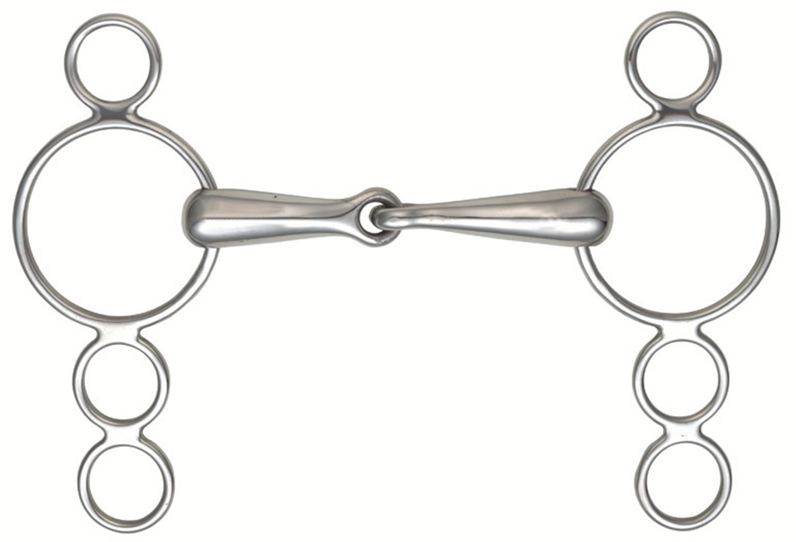 Shires Dutch Gag Bit 4.5", 5", 5.5", 6", Stainless steel