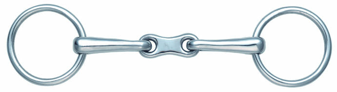 Shires French Link Bradoon Snaffle Bit, small loose rings