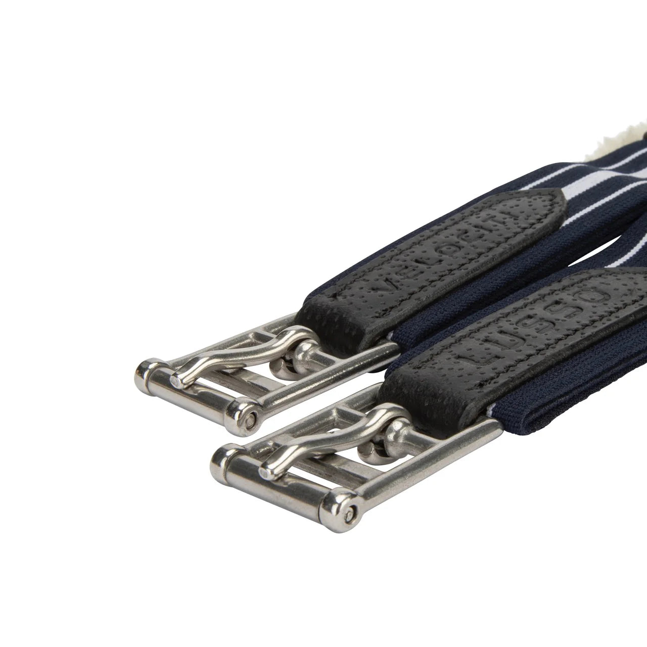 Shires Velociti Lusso Elite Stud Girth with Elastic, Black/Havana, 46" - 58"