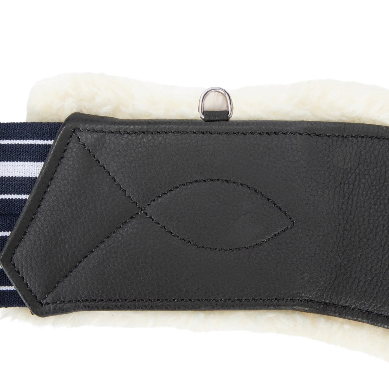 Shires Velociti Lusso Elite Stud Girth with Elastic, Black/Havana, 46" - 58"