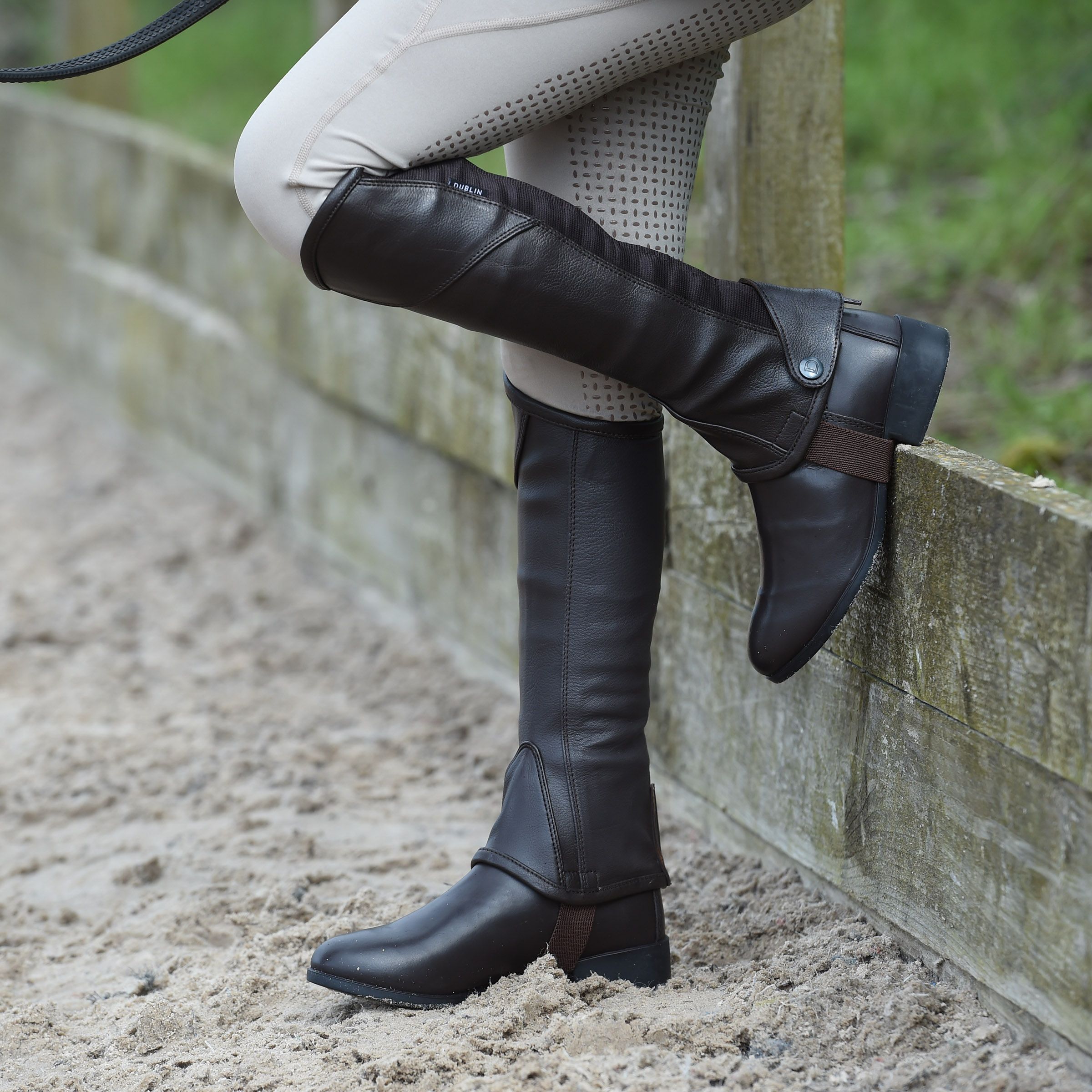 Dublin Stretch Fit Riding Half Chaps, 3 Colours, Adult & Child Sizes,